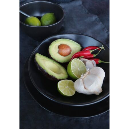 Assiettes Organic noires 20cm set de 4 – Image 9