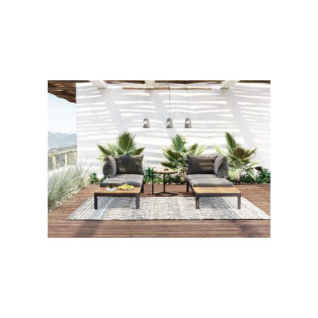 Assise de jardin Happy Day grise gauche – Image 3