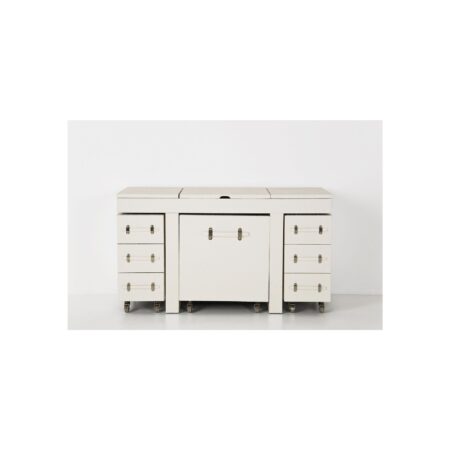 Coiffeuse Diva croco blanc – Image 4