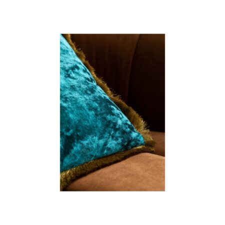 Coussin à franges Cannes bleu pétrole – Image 7