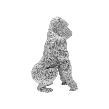 Déco gorille strass argentés 46cm – Image 6
