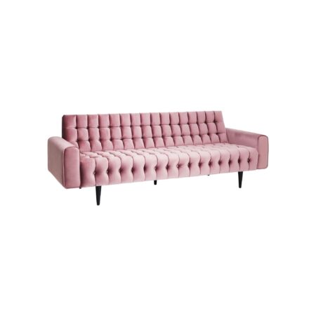 Canapé Milchbar 3 places velours rose – Image 5