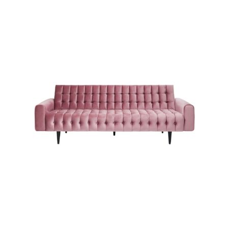 Canapé Milchbar 3 places velours rose