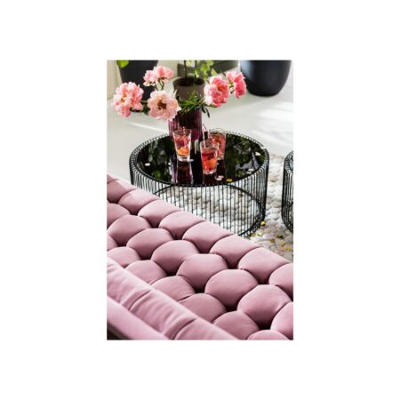 Canapé Milchbar 3 places velours rose – Image 6
