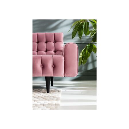 Canapé Milchbar 3 places velours rose – Image 7