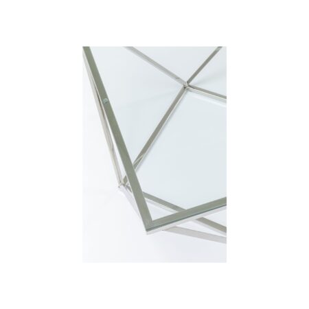 Table basse Cristallo 80x80cm argentée – Image 8