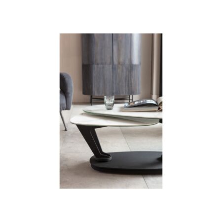 Table basse Franklin effet marbre blanc – Image 15