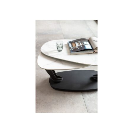 Table basse Franklin effet marbre blanc – Image 16