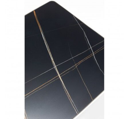 Table d'appoint Miler argentée et noire 60x60cm – Image 3