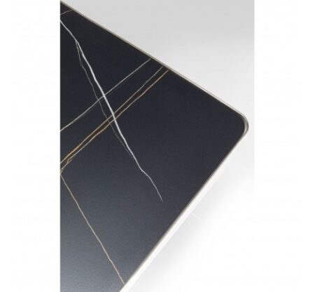 Table d'appoint Miler argentée et noire 60x60cm – Image 5