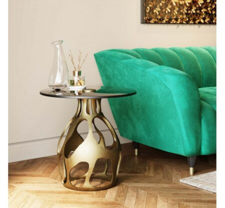 Table d'appoint Volcano 60cm dorée – Image 3