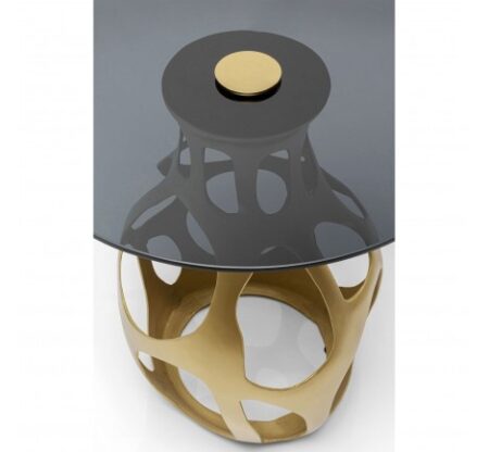Table d'appoint Volcano 60cm dorée – Image 4