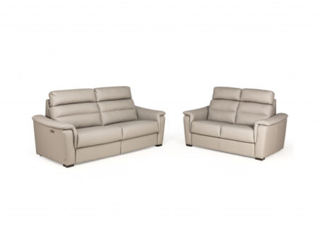 Canapé 2 places avec électrique. relax VULCANO - Cuir beige – Image 8