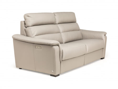 Canapé 2 places avec électrique. relax VULCANO - Cuir beige – Image 4