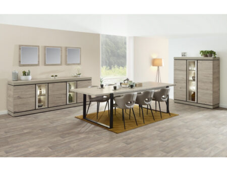 Buffet BELLUNO moyen - Chêne Millenium Gris Clair – Image 2