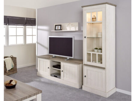 Étagère murale YORK - Mélèze et Chêne Cristal Beige – Image 4