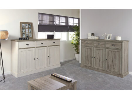 Buffet haut YORK - Mélèze et chêne cristal beige – Image 2