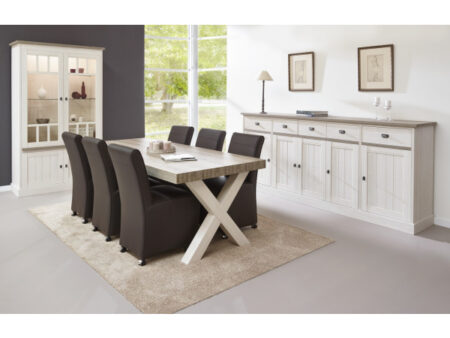 Buffet YORK 5 portes - Mélèze & Chêne Cristal Beige – Image 2