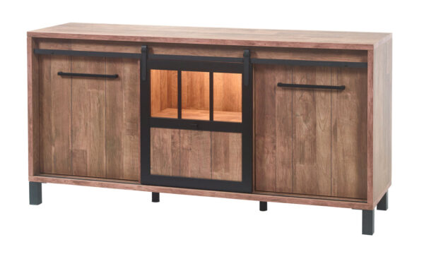 Meubar - Buffets - DR8 - K671 - Vieux teck/Noir mat - 179x90x50cm