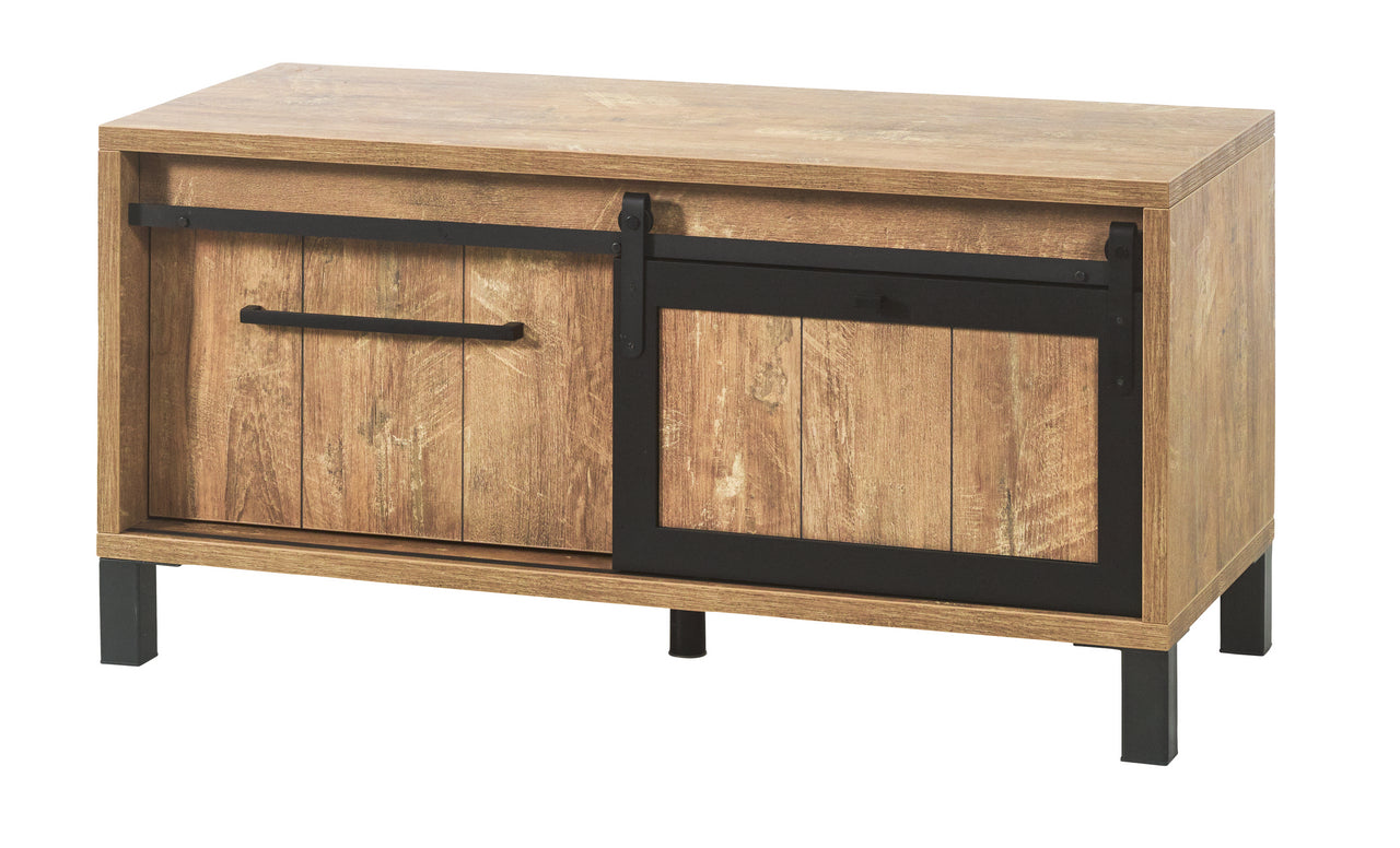 Meubar - Meubles TV - TV6 - K661 - Teck Orange/Noir - 122x61x50cm