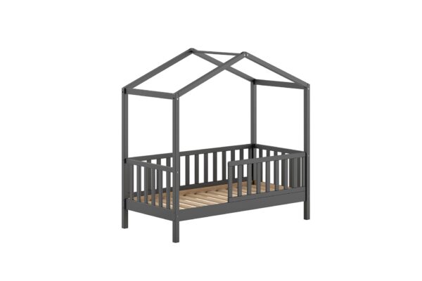 Vipack - Lit enfant - DAHK7080 - Gris - 75,8x150,6x148cm