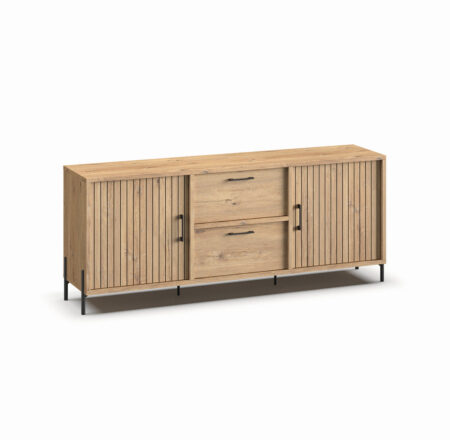 Meubar - Buffets - DR7 - K545 - Chêne Millenium - 218x87x49cm