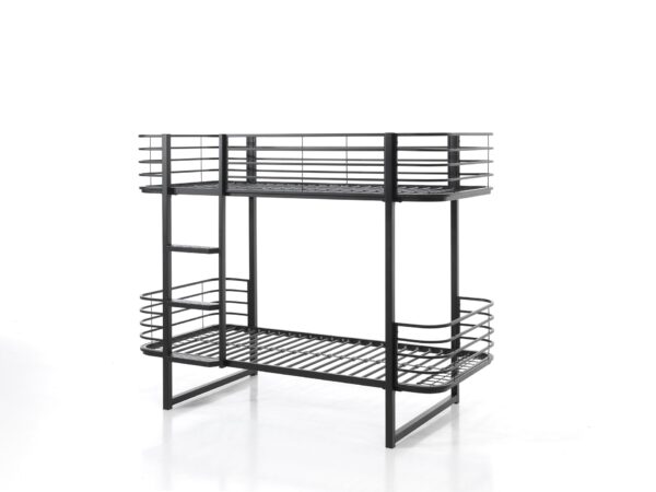 Vipack - Lit superposé Oscar - OSSB9018 - Noir - 104x166xcm