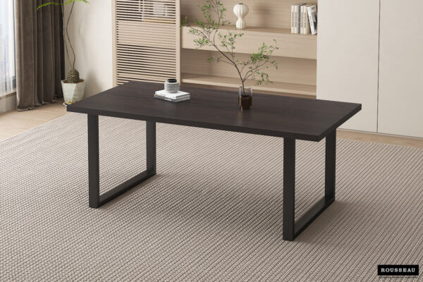 Rousseau - Table Alexander 180 cm Décor Marron Foncé - 76x180x90cm
