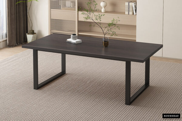 Rousseau - Table Alexander 200 cm Décor Marron Foncé - 76x200x100cm