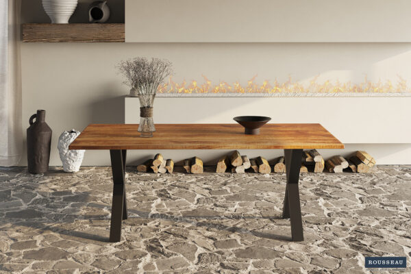 Rousseau - Table Elena 200 cm Rectangulaire Manguier - 76x200x100cm