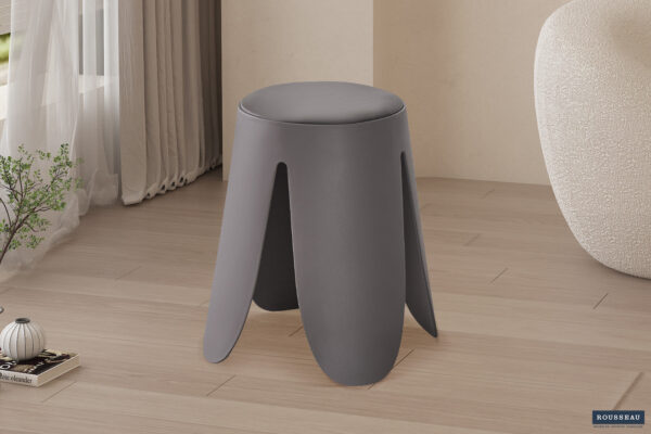 Rousseau - Tabouret Astin PP Gris - 46x30x30 cm