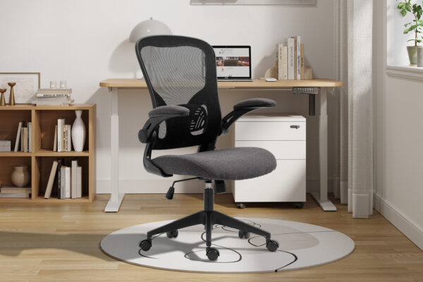 Rousseau - Chaise de bureau Marcos Mesh Noir/Gris - 100x64x58 cm