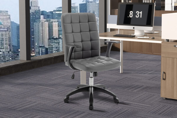Rousseau - Chaise de bureau Luka Gris - 96x58x59 cm