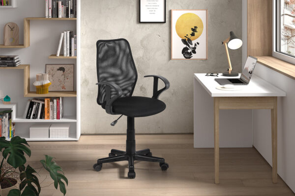 Rousseau - Chaise de bureau Job Mesh Noir - 87x54x50 cm