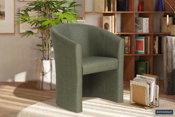 Rousseau - Siège baquet Charlie Vintage PU Vert - 81x64x62 cm