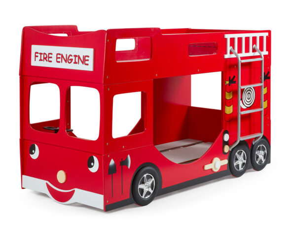 Vipack - Lit superposé Voiture - SCFTBB19 - Rouge - 104x130xcm