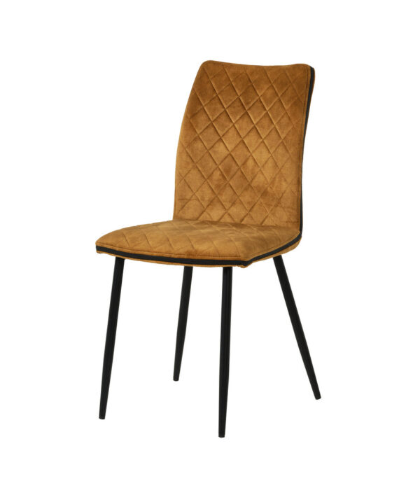 Meubar - Chaises - STCORONA2-K028-V068 5min par 2) - Velours Vintage - Or - 45x88x57cm