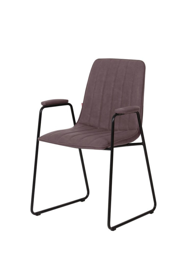 Meubar - Chaises - STSAMO-K028-PRU05 (min par2) - Cuir artificiel - Taupe - 57x88x55cm