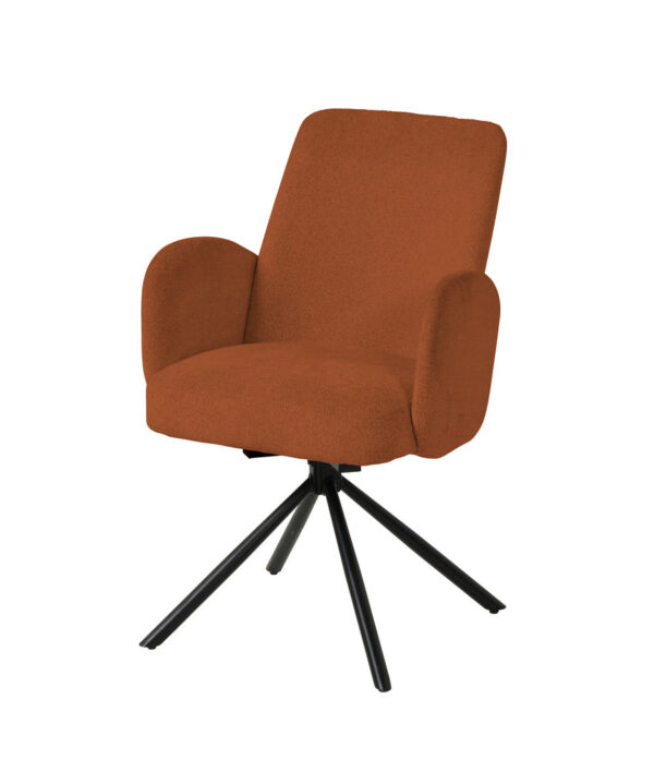 Mobilier - Chaises - STTOSCA2-K028-R044 (min per2) - Boucle - Tissu - Marron rouille - 58x87x62cm