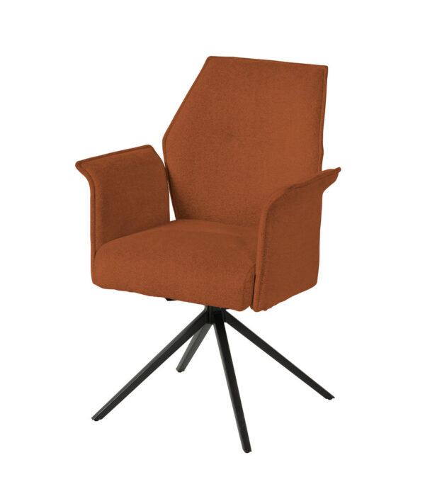 Mobilier - Chaises - STTRIESTE-K028-R044 (min per2) - Boucle - Tissu - Brun rouille - 64x92x62cm