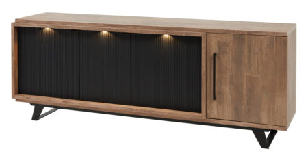 Meubar - Buffets - DR7 - K671 - Vieux Teck/Noir Mat - 219x83x50cm