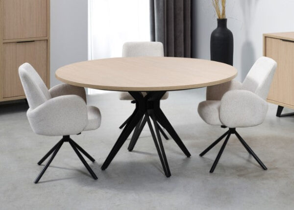 Meubar - Tables à manger - TR15YMM50-K028-K670 - Noir élégant - 150x72x150cm