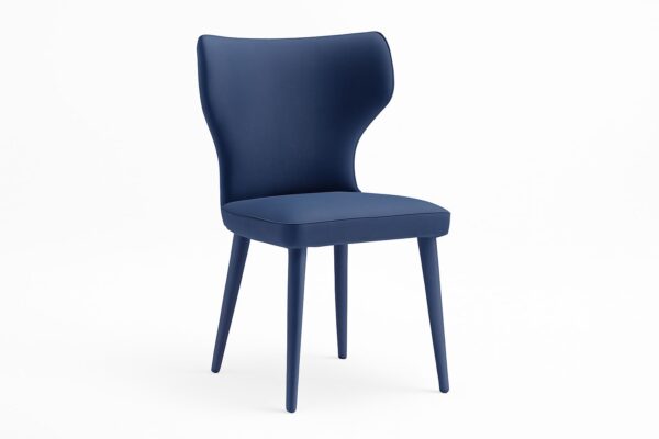Chaise MONIKA - Tissu ou cuir avec logo brodé