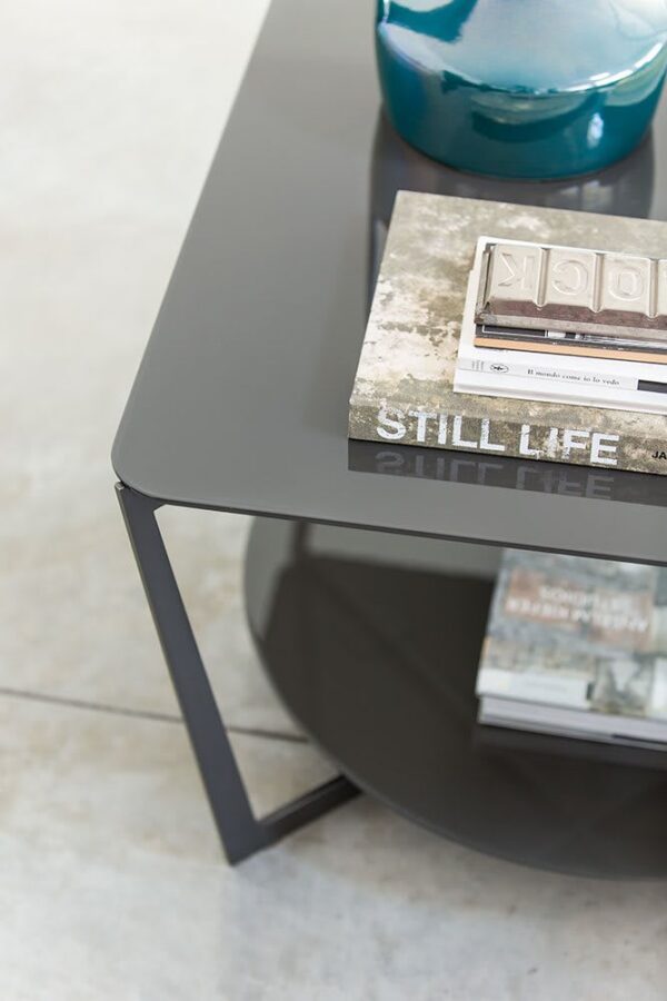 Table basse FRISCO - Marbre et métal bronze – Image 3