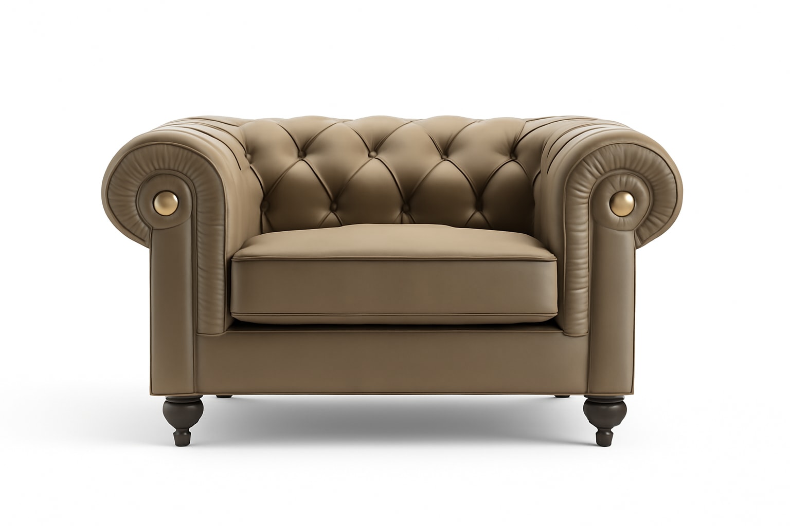 Fauteuil ALFRED - Tissu ou cuir capitonné