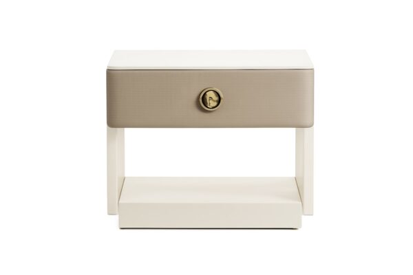 Table de nuit JASMINE - Cuir tressé imprimé
