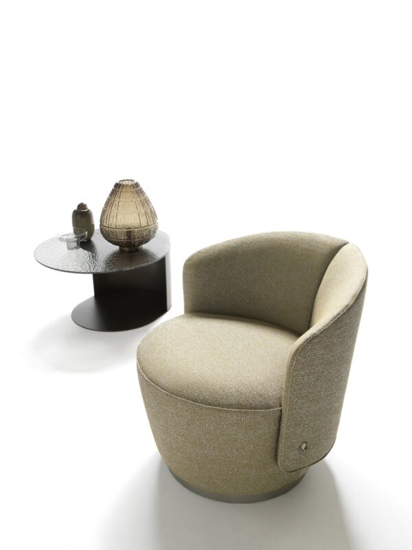 Fauteuil YVONNE - Design enveloppant tissu ou cuir – Image 2
