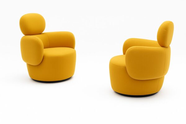 Fauteuil cabriolet compact SILLAGE - Design organique et base pivotante