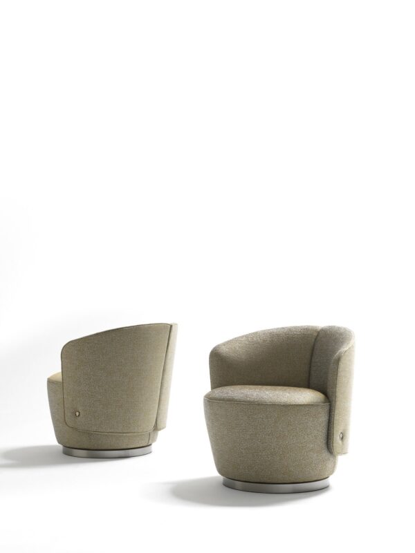 Fauteuil YVONNE - Design enveloppant tissu ou cuir – Image 4