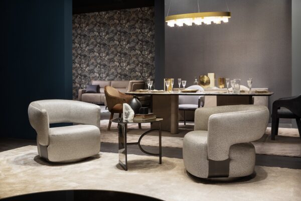 Fauteuil KAMILA pivotant - Tissu ou cuir – Image 3